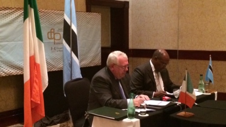 Minister Costello signs Double Taxation Agreement with Botswana Minister of Finance and Development Planning.